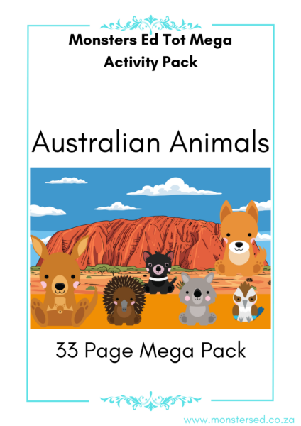 AUSTRALIAN ANIMALS Monsters Ed Tot Activity Pack1