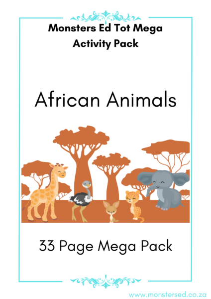 AFRICAN ANIMALS Monsters Ed Tot Activity Pack1