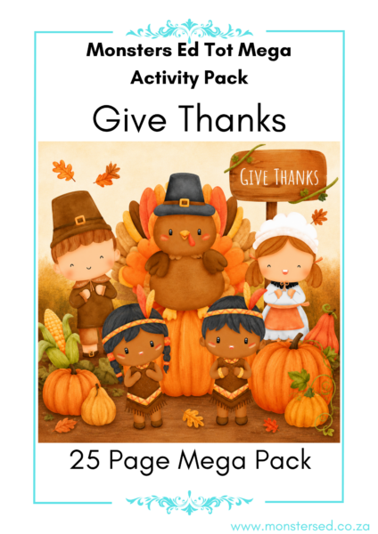 GIVE THANKS Monsters Ed Tot Activity Pack